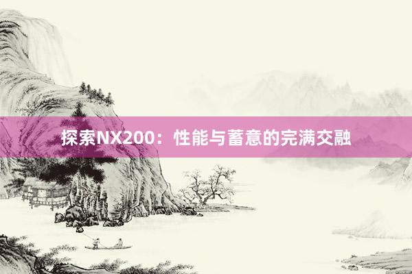 探索NX200：性能与蓄意的完满交融